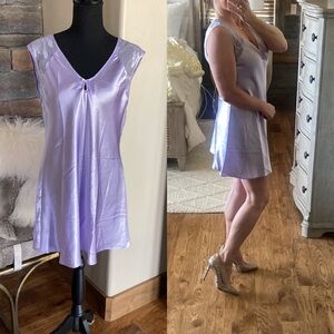 Y2K Oscar De La Renta Pink Label Lavender Slip Dress